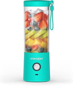 lot 1412 image: BlendJet 2 Portable Blender for Smoothies & Shakes - BlendJet Cordless Personal & Small Blender, USB-C Rechargeable & Self Cleaning - (Mint, 16 oz.)