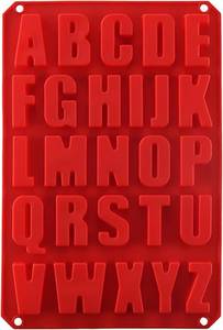 lot 1423 image: Silicone Letter Cake Mold BPA Free, Non-Stick Chocolate Mold Soft and Easy to Release, Decorating Silicone Red Mold Cake Baking Utensils Good Toughness DIY Ice Tray Kitchen Cake Pans