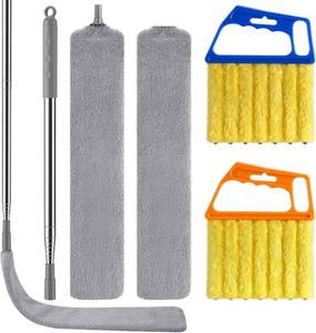 lot 1424 image: Retractable Gap Dust Cleaner Under Appliance Cleaning Tool,Window Blind Cleaner Duster Tool,4pcs Cleaning Tools Set for Under Appliances Furniture Fridge,Venetian Blinds, Air Conditioner Vents