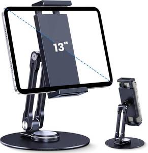 lot 1465 image: Tablet Stand Holder for iPad, Adjustable with 360 Rotating Base for Desk, Aluminum Swivel Tablet Stand Compatible with iPad Air, Mini, 10.2,9.7, Pro 1113 and More