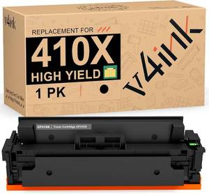 lot 1468 image: v4ink 410X Toner Cartridge Remanufactured Replacement for HP 410A 410X CF410X CF410A Black High Yield Toner for HP Color Pro MFP M477fnw M477fdw M477fdn M452dn M452dw M452nw M377dw M452 M477 Printer