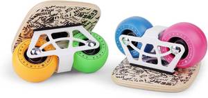 lot 1469 image: FreeSkates Portable Roller Road Drift Skates Plate, with Maple Deck Anti-Slip, Board Split Skateboard with PU Wheels High-end Bearings