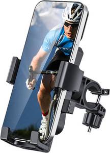 lot 1475 image: Bike Phone Holder Mount, Secure Handlebar Phone Mount Holder for Bike and Motorcycle, Suitable for iPhone and 4.5-6.8 Smartphones, Black