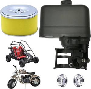lot 1495 image: QYMOTO Air Filter Assembly for Mini Bike,GX160 GX200,Go Kart Air Filter Cleaner Housing Cover for Coleman KT196 Go Kart Filter Case CT200U-EX,BT200X,Axis M200,5.5 6.5 Hp Honda Clone Engines