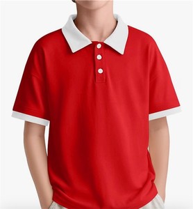 lot 1502 image: YooAurvox Boys Short Sleeve Shirt School Uniform Oversize Henley Top Soft Performance Active Tee Button Closure 11-12 Years