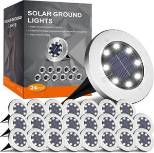 lot 1509 image: INCX 4.6 inch Solar Lights Outdoor Waterproof, 24 Pack Solar Light for Outside, Garden Lights Landscape Lighting for Patio Pathway Lawn Yard Deck Driveway Walkway, Cold White