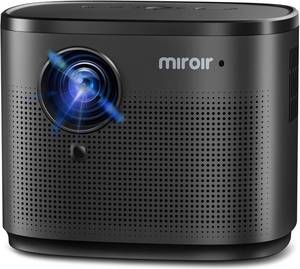 lot 1514 image: Miroir Mini Projector, Home HD Projector with Built-in Speaker, Auto Focus, Keystone Correction, Portable for Outdoor Movies, Compatible with Smartphone, TV Stick, Laptop, HDMI, USB