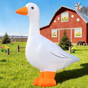 lot 1515 image: DomKom 6FT Goose Inflatables Christmas Spring, Farm Ranch Blow up Animals Cute, Decorations Outdoor Yard Built-in LED Lights Big Large Decor Party Lawn Holiday Outside