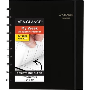 lot 1597 image: AT-A-GLANCE Move-A-Page Academic 2026-2027 Weekly Monthly Appointment Book