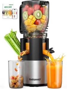 lot 1599 image: Godspeeds Juicer Machines with 5.8 Large Feed Chute, Slow Masticating Cold Press Juicer for Whole Fruits &amp Vegetables, Easy to Clean Design, High Juice Yield Home Juicer for Daily Wellness - Retail $89.99