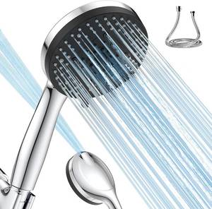 lot 1608 image: VOXON Shower Head High Pressure 10 Functions, Built-in 2 Power Wash Mode to Clean Corner, Non-Clogging Nozzles, Leakproof Stainless Steel Hose&Adjustable Bracket,for Man, Women, Pet