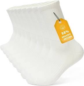 lot 1692 image: Brula Mens 98% Cotton Cushioned Crew socks, Moisture-wicking Breathable Soft Athletic Performance Boot Socks