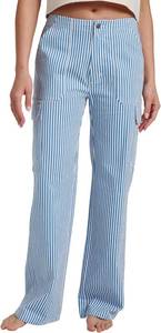 lot 1719 image: Quiksilver Womens Womens Lizzie Yarn Dyed Stripe Cargo Pant size 26