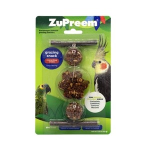 lot 1725 image: ZuPreem Grazing Snack, Long-Lasting & Rewarding Bird Treats, Medium to Large Birds, No Artificial Flavors or Colors, Perfect for Cockatiels, Lovebirds
