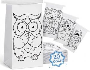 lot 1734 image: Beech & Lambert Disposable Vomit Bags (20 Pack)   Travel Emesis Bags for Motion Sickness, Nausea & Car Use   Leak-Proof Design for Adults & Kids   4 Unique Colorable Designs for Fun Relief