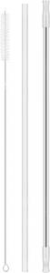 lot 1748 image: Reusable Drinking Straws, Replacement Stainless Steel Straws for 40oz Tumbler, Silicone Straws and Cleaning Brush