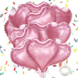 lot 1755 image: Black Heart Balloons 15PCS 18 Inch Heart Shaped Love Balloon Happy Valentines Day Balloons Foil Mylar Helium for Birthday Party Decorations Anniversary Wedding Bridal Engagement Baby Shower