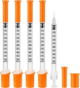 lot 1792 image: 100 Pack 0.5mlcc 31G 516Inch Syringes, Lab Syringes, Individual Package