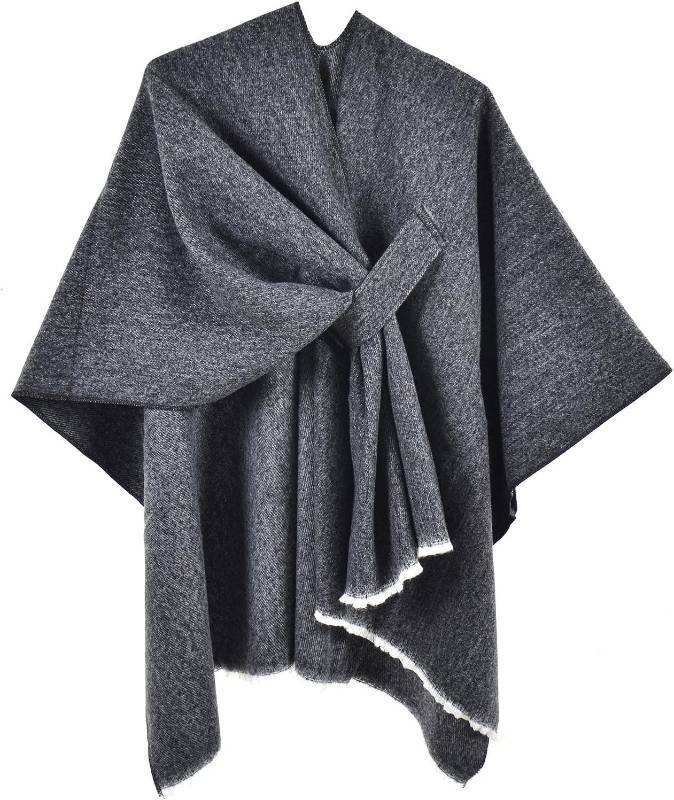 lot 8348 image: QUIRAI Shawl Wraps for Women, Elegant Pashmina Wraps for Mothers Day Gifts, Open Front Poncho for Spring Fall Winter