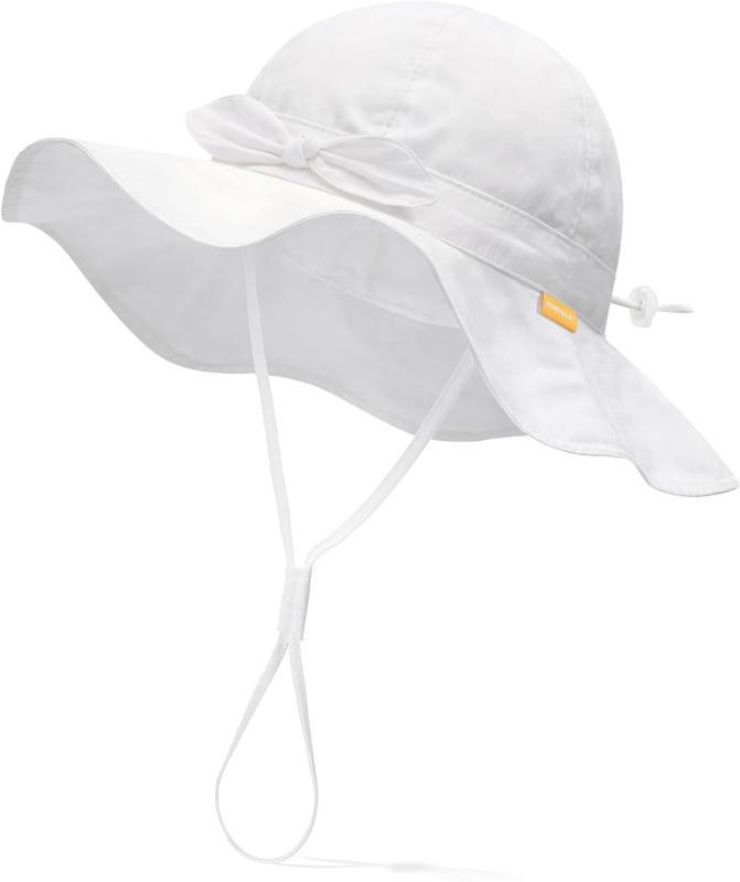 lot 12526 image: FURTALK Baby Girl Wide Brim Sun Hat with UPF 50 Toddler Baby Sun Protection