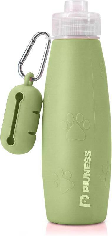 lot 12228 image: Ultimate 2-in-1 Dog Walk Essential   Portable Pee Cleaning Bottle  Detachable Poop Bag Dispenser (Green)