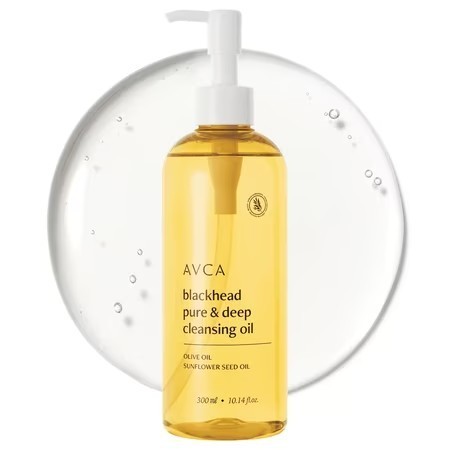 lot 13469 image: AVCA Blackhead Remover Cleansing Oil 10.14 fl.oz.(300ml) - Makeup & Blackhead Remover, PHA Gentle Exfoliator, Lightweight Pore Cleanser, Korean Skincare for Normal & Oily Skin