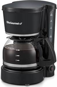 lot 1075 image: Elite Gourmet EHC-5055 Automatic 5-Cup Brew & Drip Coffee Maker with Pause N Serve Reusable Filter, OnOff Switch, Water Level Indicator