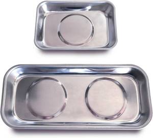 lot 1094 image: Magnetic Tray Holder 2pcs Made of Stainless Steel Strong Magnet Magnetic Tray for Mechanics and Automotive