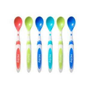 lot 1104 image: Nuby 6 Piece Long Handle Weaning Spoons, Assorted, One Size