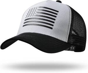lot 1115 image: American Flag Trucker Hat - Snapback Hat, Baseball Cap for Men Women - Breathable Mesh Side, Adjustable Fit - for Casual Wear