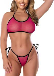lot 1126 image: SHERRYLO Sheer Micro Bikini See Through Extreme Bikinis Slutty Thong Bathing Suit for Women Sexy Exotic See Thru Swimsuit
