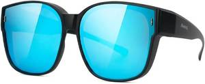 lot 1131 image: Meeloog Large Polarized Fit Over Glasses Sunglasses For Women Men, Oversized Trendy Square Shades For Driving Riding MST0110