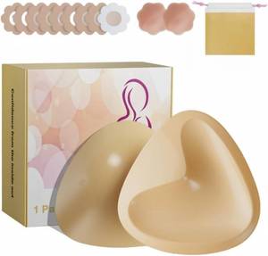 lot 1132 image: Push Up Sticky Bra Inserts, Double Sided Adhesive Reusable Bra Pads Suitable for Swimsuit, Sports Bra