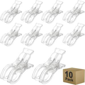 lot 1133 image: Muitcdo 10 Pack Balloon Arch Clips, Large Clear Spring Clamps for Backdrop, 3.5 Plastic Clips Supplies for Birthday Decoration Accessories Beach Towels Crafts Swimming Pool Photography Studios