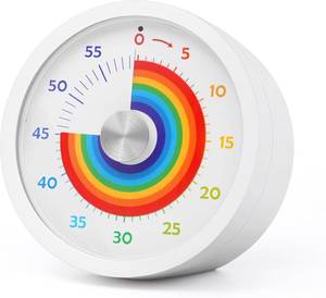 lot 1156 image: Visual Timer, Kitchen Timer Rainbow Disk 60 Minute Countdown Timer for Kids and Adults, Silent Time Management Tool(Rainbow)