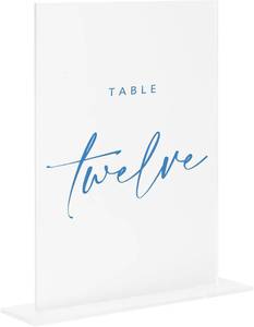 lot 1162 image: 5x7 Inch Frosted Acrylic Sign with Stand  10 Pack Blank Frosted Acrylic Table Signs and Base for DIY Wedding Table Numbers, Wedding Signage, Events& Parties (Frosted, 5x7 Inch)
