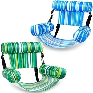 lot 1178 image: SLOOSH 2 Packs Inflatable Pool Floats for Adult, Floating Lounge Chairs, Pool Noodles, Floating Chair for Adult Party Summer Water Beach Lake Fun