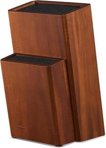 lot 1188 image: ENOKING Universal Knife Block without Knives, Acacia Wood Knife HolderKnife Organizer with Removable Plastic Bristles for Kitchen Counter Knife Storage Rack