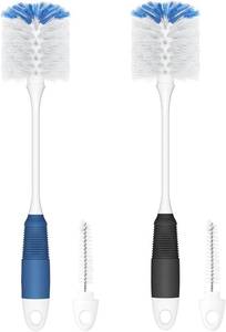 lot 1330 image: Amazer Bottle Brush Cleaner, Long Flexible Handle Bottle Brush Scrub for Water Bottles, Glasswares, Tumblers, Travel Coffee Mugs, 2 Pack