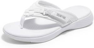 lot 1245 image: DREAM PAIRS Womens Arch Support Flip Flops Comfortable Thong Sandals Size 10