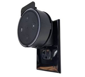 lot 1247 image: Mount Genie Deluxe Outlet Mount For Echo Dot 2 Outlet Mount