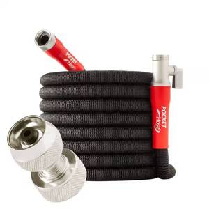 lot 1264 image: Silver Bullet 2.0 Expandable Garden Hose 34 in. x 75 ft. with Turbo Shot Nozzle