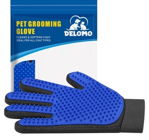 lot 1268 image: Pet Hair Remover Glove - Gentle Pet Grooming Glove Brush - Deshedding Glove - Massage Mitt with Enhanced Five Finger Design - Perfect for Dogs & Cats with Long & Short Fur - 1 Pack (Right-Hand), Blue