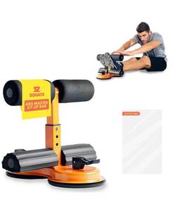 lot 17051 image: SQUATZ Abs Master Sit-Up Bar With Double Suction Cup for Abdominal Exercises - Orange
