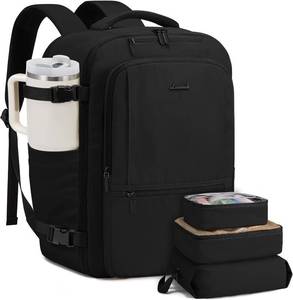 lot 17054 image: LOVEVOOK Travel Backpack for Women & Men, 40L Large Carry On Backpack Airline Approved, TSA Personal Item Weekender Bag, Water Resistant Laptop Backpack with 3 Packing Cubes for Travel Essentials