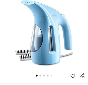 lot 17064 image: HiLIFE Steamer for Clothes, Portable Handheld Design, 240ml Big Capacity, 700W, Strong Penetrating Steam, Removes Wrinkle, for Home, Office(ONLY FOR 120V) (Black)