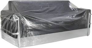 lot 17065 image: TUPARKA Furniture Cover Plastic Storage Bag Heavy Duty Water Resistant Sofa Slipover for Moving Long Term Storage, 110 x 72 inches
