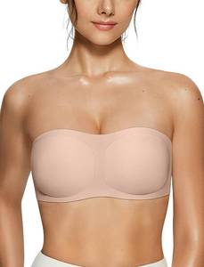 lot 1047 image: Vertvie Womens Strapless Bra Jelly Push Up Seamless Bandeau Bra Wireless Non Slip Silicone Tube Top Bras Padded Bralette