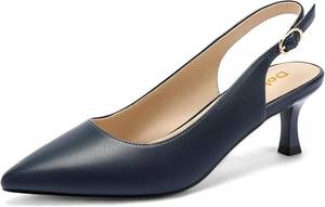 lot 1049 image: Womens Slingback Kitten Heels Pumps Pointed Toe Low Heel Dress Shoes for Work, Wedding, and Parties Size 7