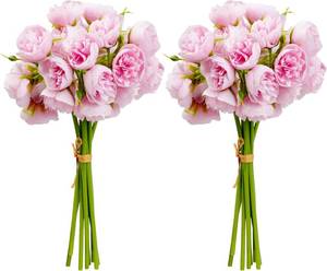 lot 17025 image: 9 Bunches 27 Pcs Pink Ranunculus Artificial Flowers, Faux Silk Mini Bulk Fake Wedding Filler Flowers, DIY Flower Bouquet for Centerpieces, Bridal Shower Decorations, Arrangements & Home Decor(Pink)